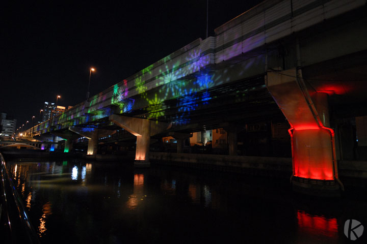 東横堀川ライトアップ、光演出の画像2
