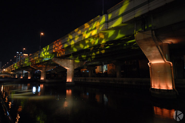東横堀川ライトアップ、光演出の画像3
